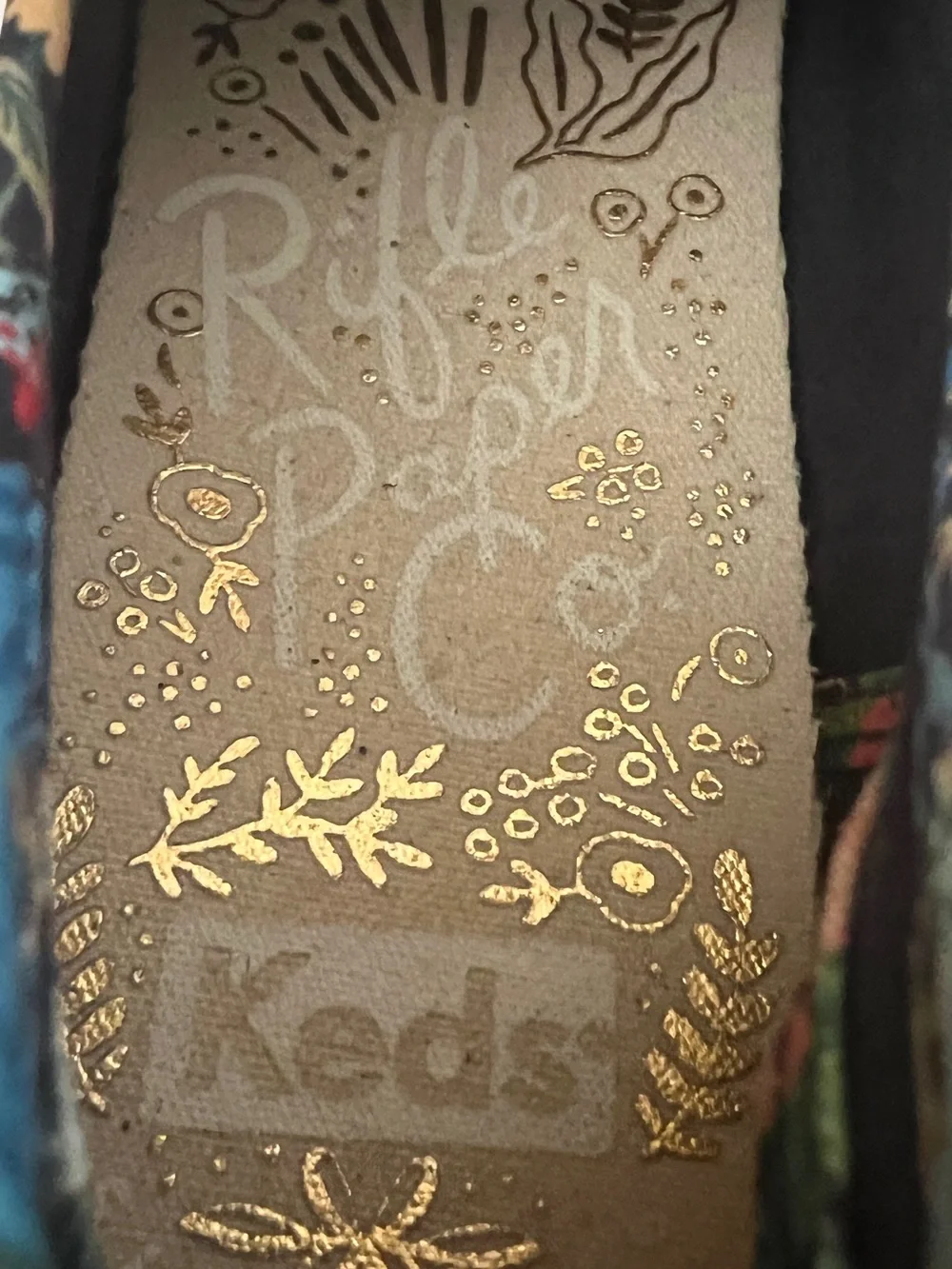 Keds x Rifle Paper Co Garden Party Platform Satin Lace Up Sneakers Shoes Size 9
